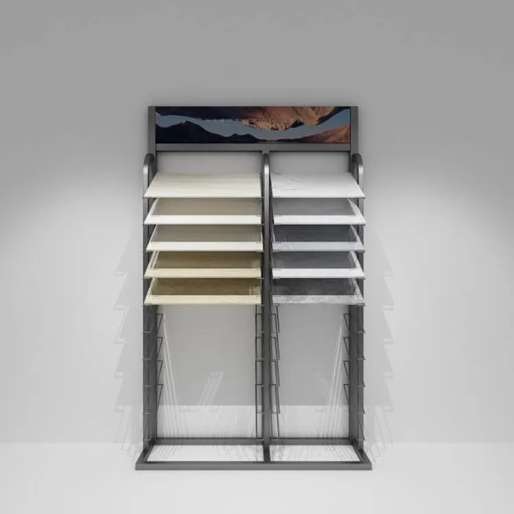 Apa sing Nggawe Rak Tampilan Sampel Watu Ngadeg Lantai Penting kanggo Kamar Pameran Modern?